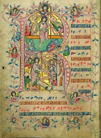 Manuscriptum illustratum cum Ant. Resurrexi